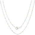 thumbnail image 1 of A&M 925 Sterling Silver 1mm Singapore Chain Necklace, Adjustable 16”–30” Length, Ring Clasp, Unisex Jewelry, 1 of 4