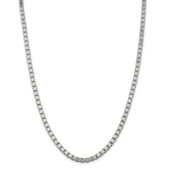 A&M 925 Sterling Silver 2mm Box Chain Necklace, 16” to 30”, with Spring Clasp, for Women