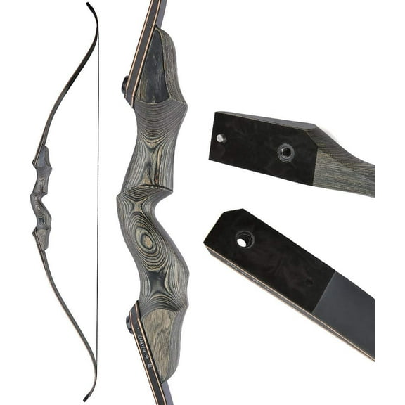 A.M.E 60" Takedown Recurve Bow Adult Archery Hunting Shooting Target Practice 25-60lbs