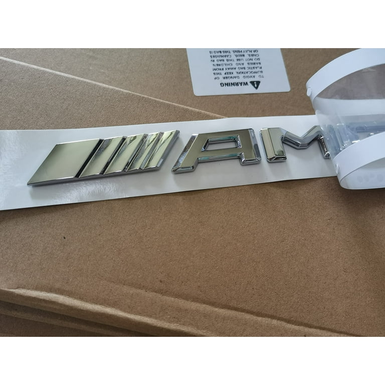 A M G Emblems 3D Raised Car Lettering Compatible for AMG Mercedes Benz,  Cool Badge Emblem Decal for Rear Trunk & Fender Side (Silver)
