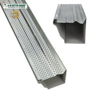 A-M Gutter Guard - 5" (11.5 Feet, Mill Finish) Heavy-Duty Aluminum Gutter Guard - Leaf & Debris Protection for 5-inch and 6-inch Gutters, DIY-Easy, Made in the USA