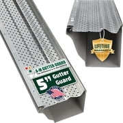 A-M Gutter Guard - 5 31 feet, Mill Finish Heavy-Duty Aluminum Gutter Guard - Leaf & Debris Protection, DIY-Easy, Made in the USA