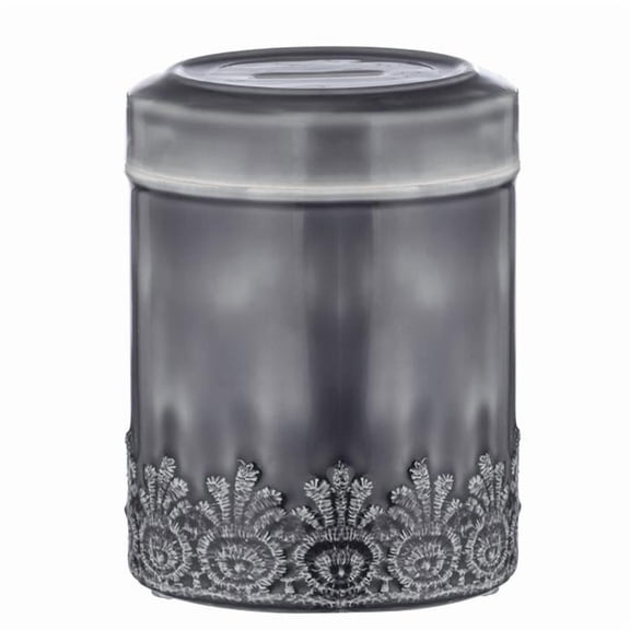 A&M Judaica 5.5 in. Silver Flower Tzedakah Round Metal Box