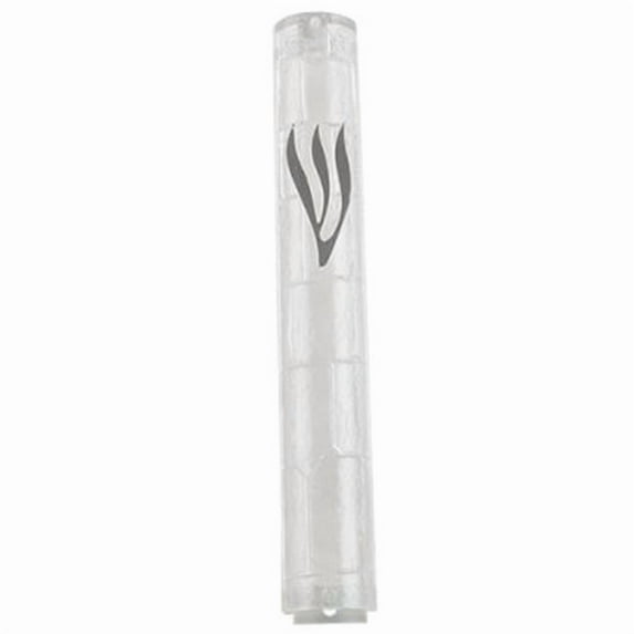 A&M Judaica & Gifts 22903 15 cm Plastic Transparent Mezuzah with Rubber Cork