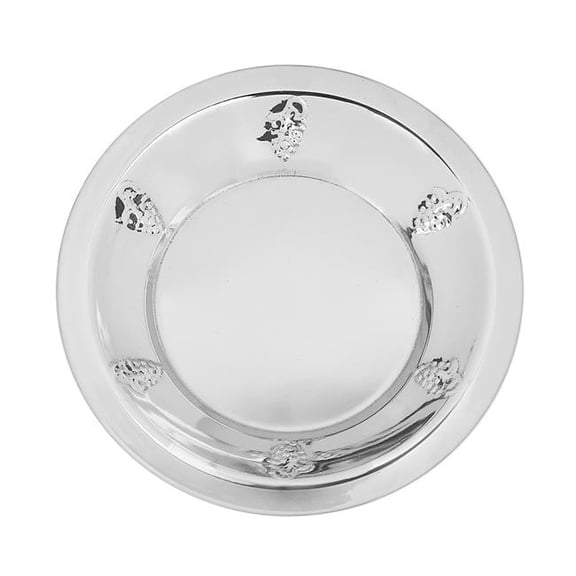 A&M Judaica and Gifts 58089 Stainless Steel Tray Grape  - 4 in.