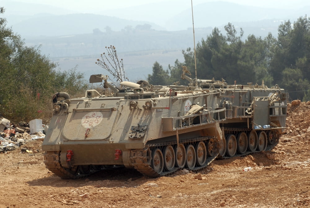 A M113 armored personnel carrier of the Israel Defense Forces Canvas Art - Andrew ChittockStocktrek Images (17 x 12)