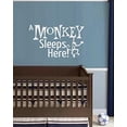 thumbnail image 1 of A MONKEY SLEEPS HERE: Wall or Window Decal 13" x 22" (White), 1 of 3