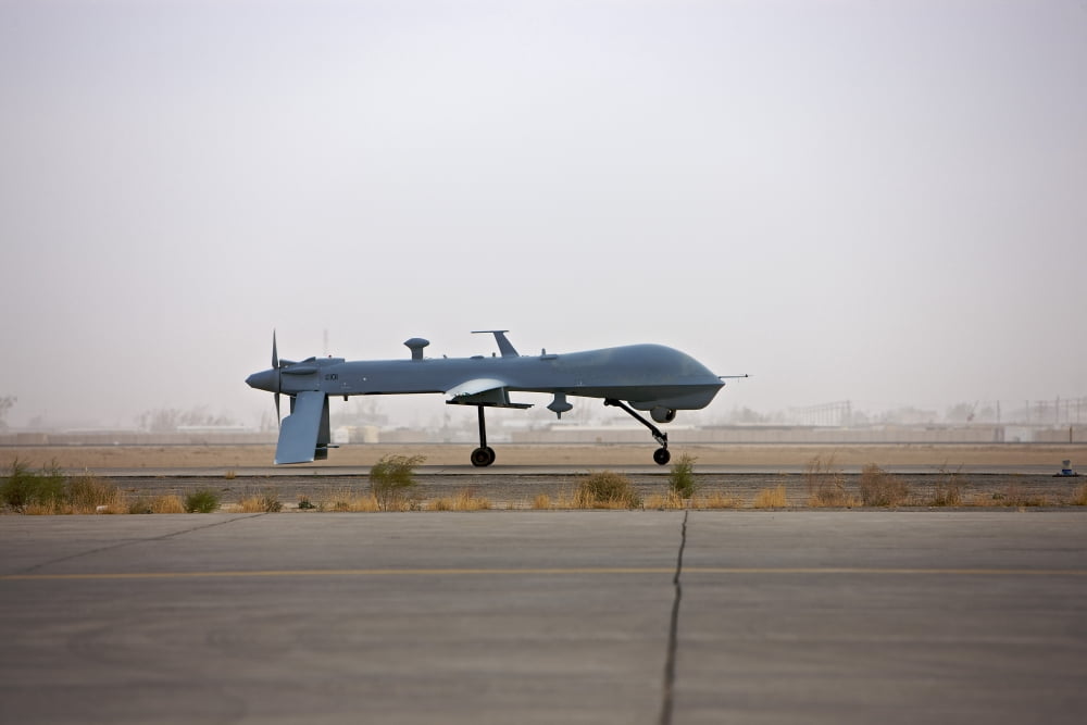 A MQ-1 Predator unmanned aerial vehicle Canvas Art - Terry MooreStocktrek Images (18 x 12)