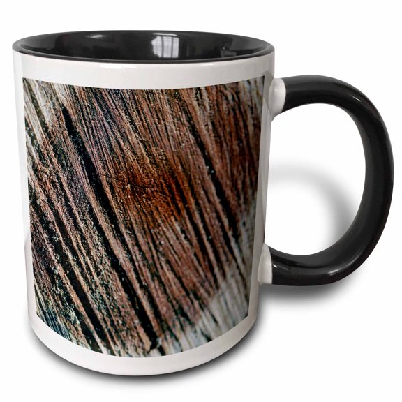 3drose, a Macro Photograph of a Clean Cut of Loblolly Pine., 11oz Two-tone Black Mug