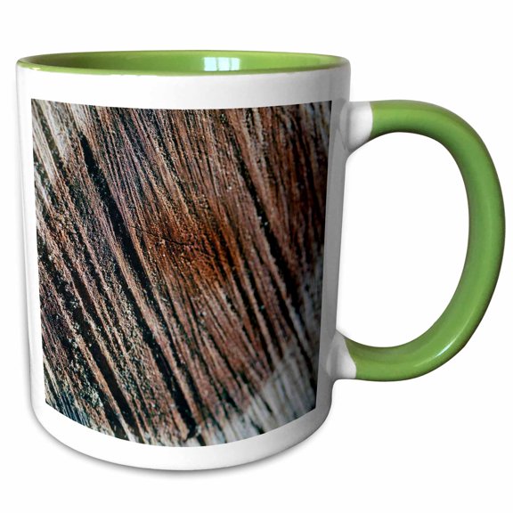 3drose, a Macro Photograph of a Clean Cut of Loblolly Pine., 11oz Two-tone Green Mug