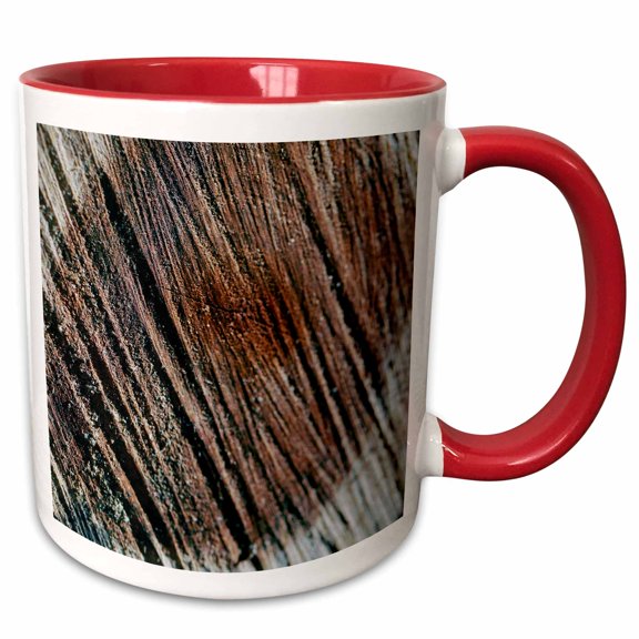 3drose, a Macro Photograph of a Clean Cut of Loblolly Pine., 11oz Two-tone Red Mug