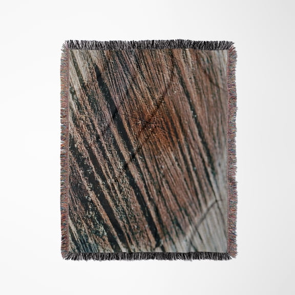 A Macro Photograph Of A Clean Cut Of Loblolly Pine., Woven Blanket