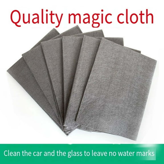 A Magic Fiber Cloth For Glass Cleaning, Lint-Free & Streak-Free, Highly Absorbent, Reusable For Windows, Mirrors, Cars