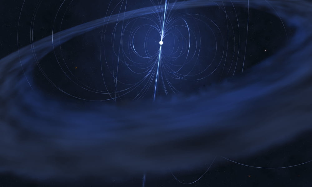 A Magnetar a very small compact neutron star that periodically emits light Canvas Art - Fahad SulehriaStocktrek Images (19 x 11)