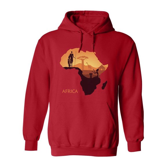 A Man And A Woman In The Savanna Hoodie Men -Image by Shutterstock, Male x-Large