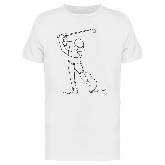 A Man In A Cap Plays Golf T-Shirt Men -Image by Shutterstock, Male Small