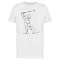 thumbnail image 1 of A Man In A Cap Plays Golf T-Shirt Men -Image by Shutterstock, Male x-Large, 1 of 2