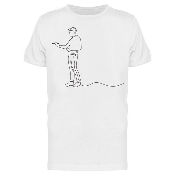 A Man Painting In The Air T-Shirt Men -Image by Shutterstock, Male x-Large