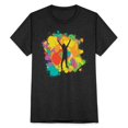 A Man Raises His Arms With A Colorful Frame Unisex TriBlend TShirt