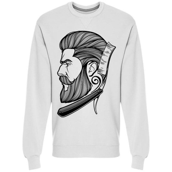 A Man With A Razor Sweatshirt Men -Image by Shutterstock, Male Medium