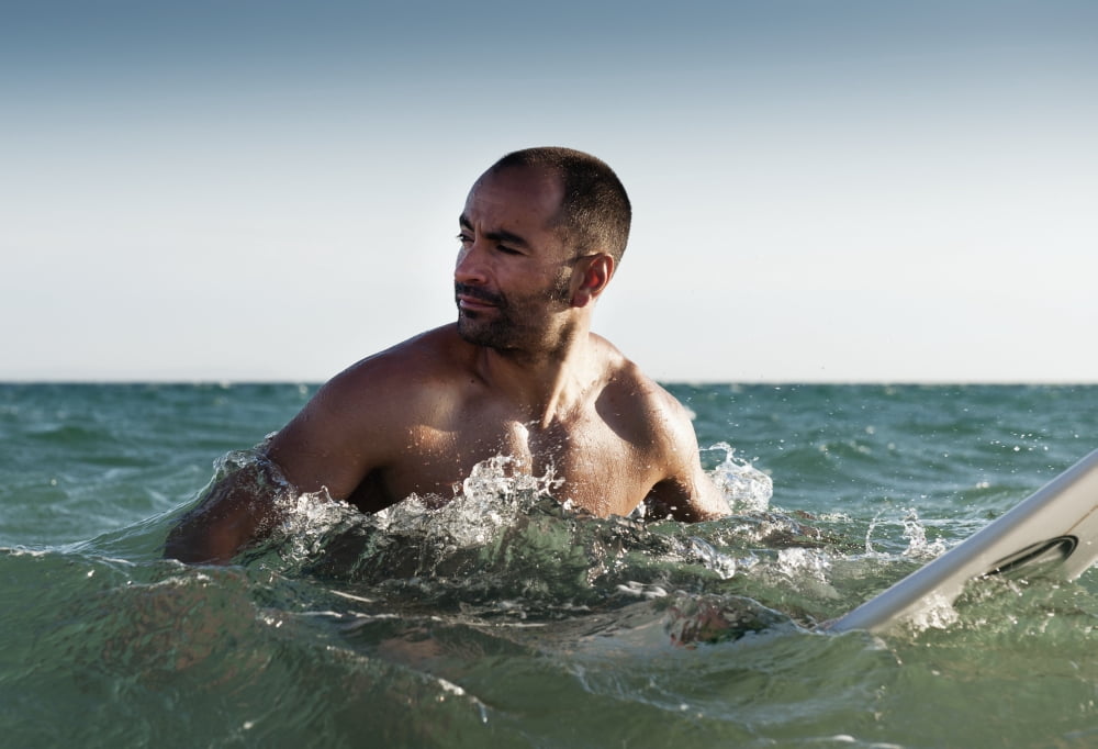 A Man With His Surfboard In The Water Tarifa Cadiz Andalusia Spain Canvas Art - Ben Welsh Design Pics (18 x 12)