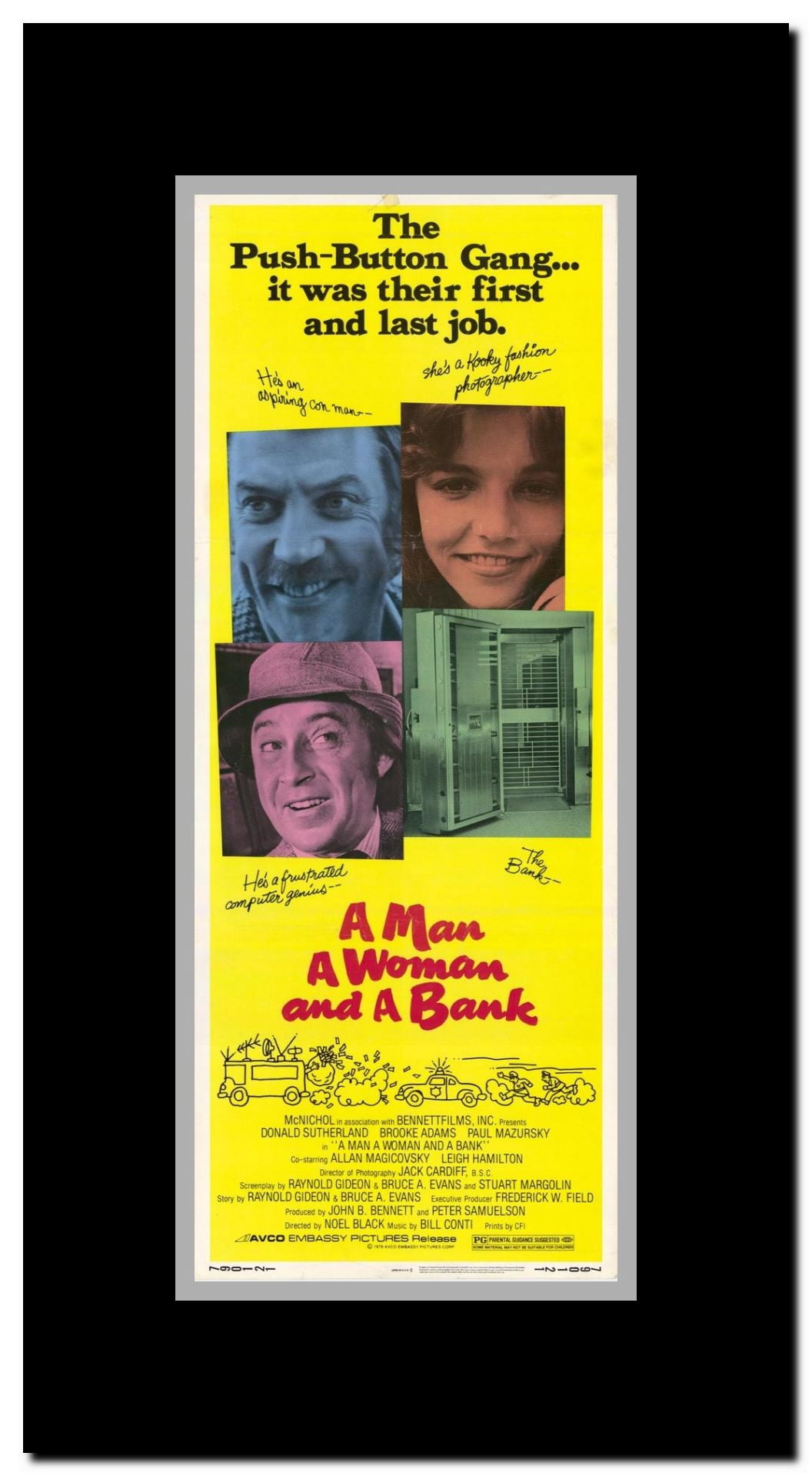 A Man a Woman and a Bank Framed Movie Poster