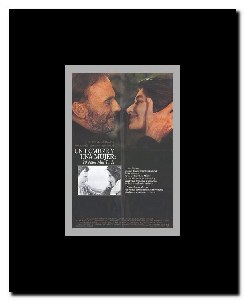 A Man and a Woman: 20 Years Later Framed Movie Poster