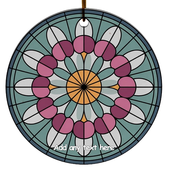 A Mandala Rosette Ornament Holiday Ornament Gift with Custom Text for Family, Friends, Man & Woman, Christmas 2025 Tree Keepsake
