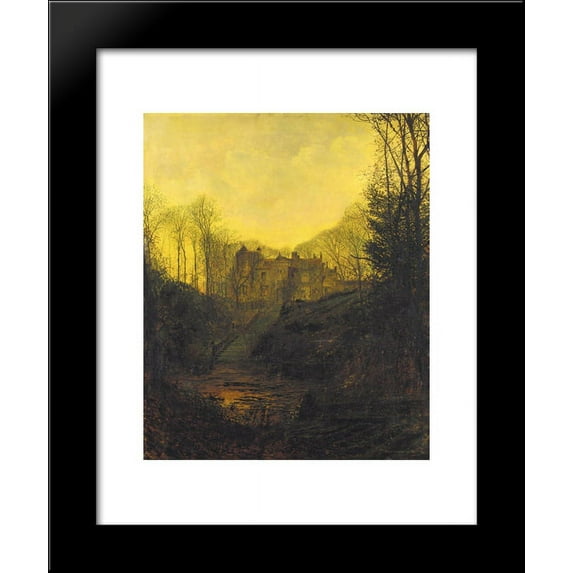 A Manor House in Autumn 20x24 Framed Art Print by John Atkinson Grimshaw