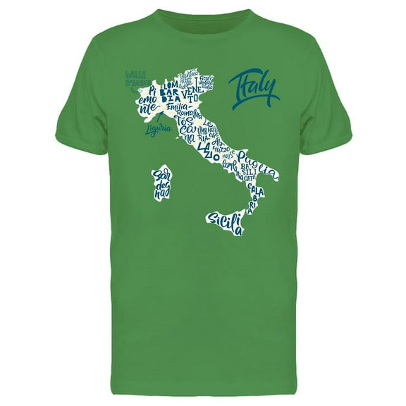 A Map Of Italy Tee Men's -Image by Shutterstock