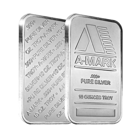 A-Mark 10 oz Silver Bar .999 Fine