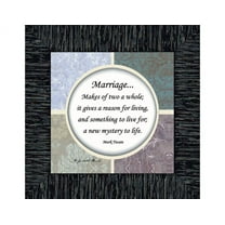 A Marriage, Mark Twain Poem, Picture Framed Wedding Gift for Bride and Groom, 6x6 75521