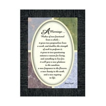 A Marriage, Mark Twain Poem, Picture Framed Wedding Gift for Bride and Groom, 7x9 77921