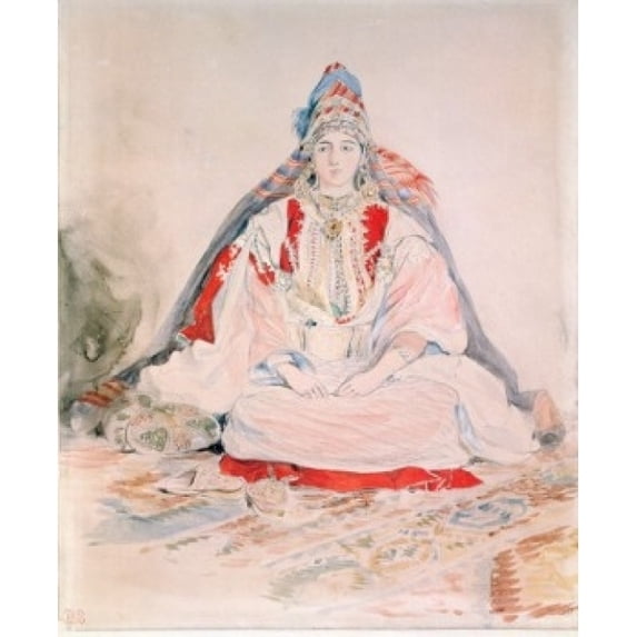 A Married Jewish Woman from Tangiers by Eugene Delacroix France Paris Musee du Louvre Print