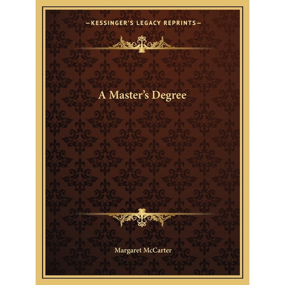 A Master's Degree (Paperback)