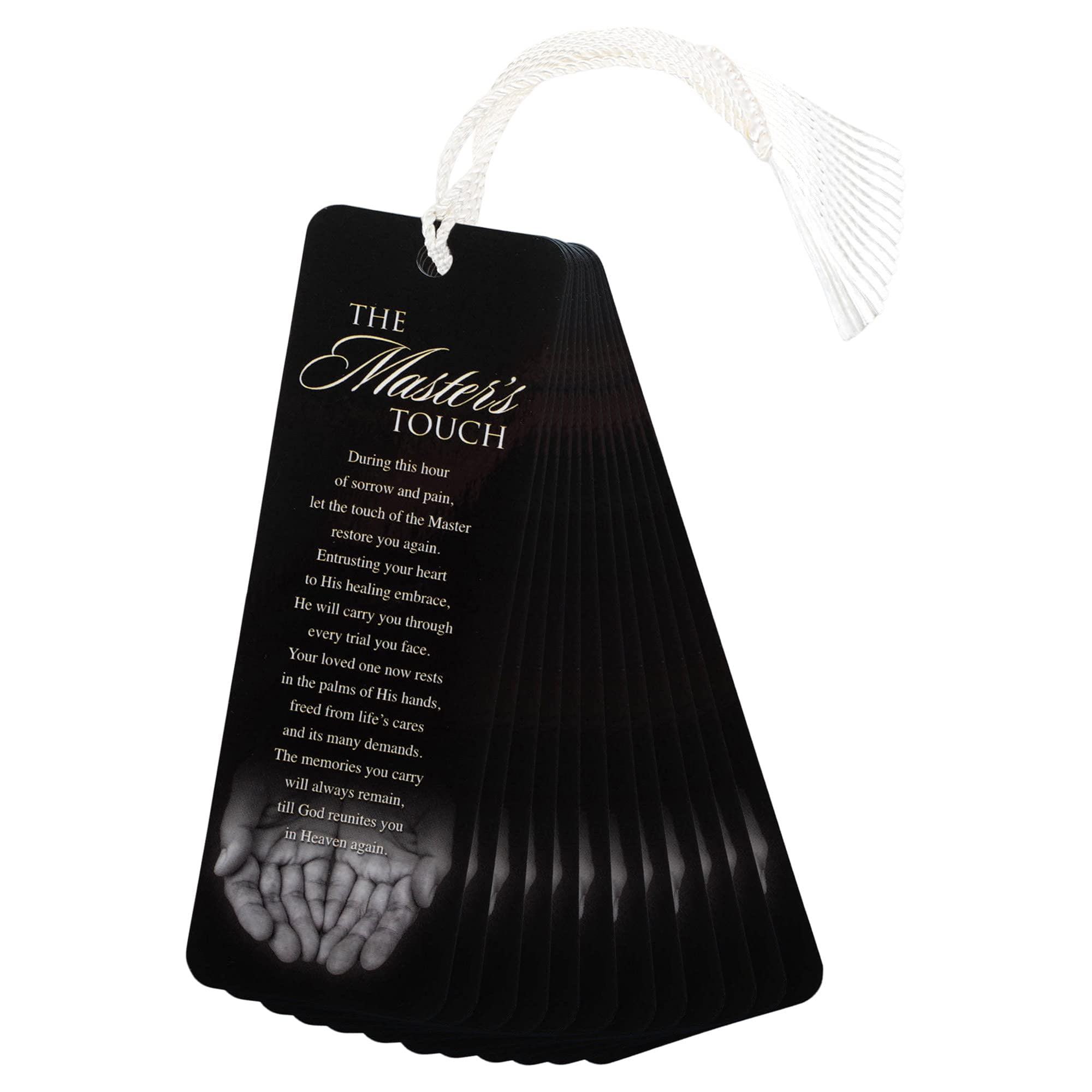 A Master's Touch Midnight Black 6 x 2 Paper Tassel Bookmarks Pack of 12