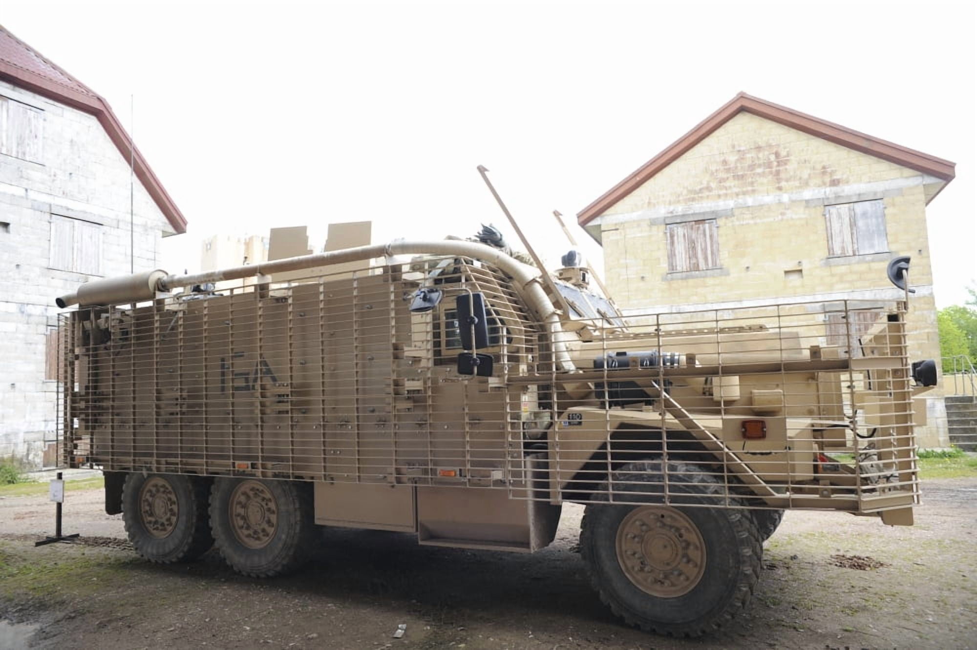 A Mastiff 6x6 armored patrol vehicle of the British Army Canvas Art - Andrew ChittockStocktrek Images (34 x 23)