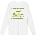 thumbnail image 1 of A Matcha Family Is A Happy Family Adult White Crew Neck Long Sleeve Tee-Medium, 1 of 6
