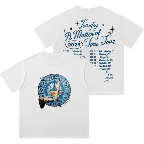 A Matter Of Time Tour 2025 Merch Wash T-Shirts Women Men Cotton Short Sleeve Tee