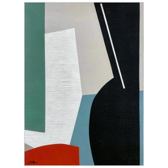 A Matter of Form I Washable Abstract Art Area Rug size 8'x10', Power-loomed, Heavenly Softness with Non-Slipping Backing