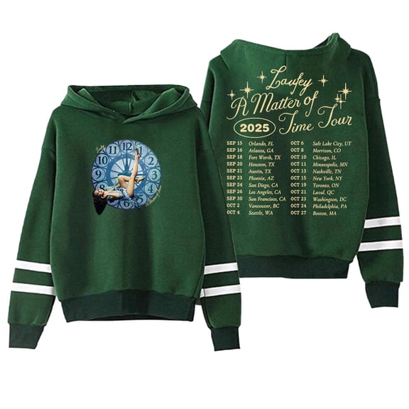 A Matter of Time Tour Hoodie Pocketless Parallel Bars Sleeve Streetwear Men Women Hooded Sweatshirt