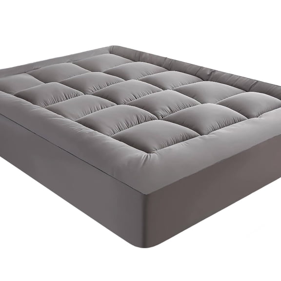 A Mattress Topper Quilted Extra Thick Pad Breathable And Soft Bed Topper With Anti-Slip Design For Home And Travel Use 39X75In 1Pc