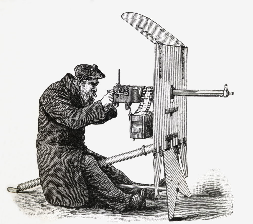 A Maxim Automatic Machine Gun From In Darkest Africa By Henry M Stanley Published 1890 Canvas Art - Ken Welsh Design Pics (15 x 13)