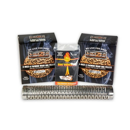 A Maze N Products 12" Combo Smoking Kit, Smoking tube, fires starter and pellets