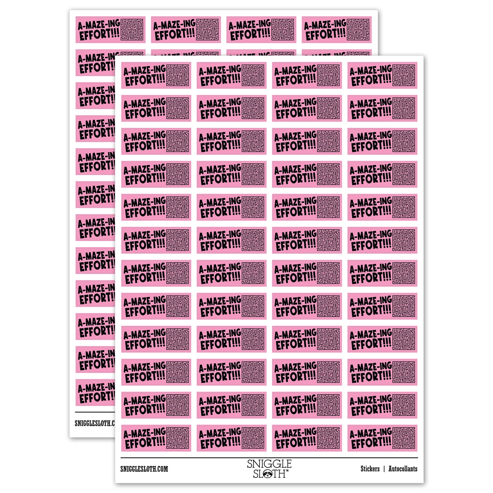 Amazing Class Sticker A-Maze-ing Amazing Effort Teacher Student School Sticker Set - Light ...