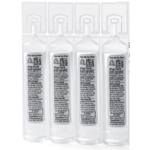 A-Med First AID Eyewash | Eye Cleansing Eyewash | OSHA Approved | Meets ANSI Standard | Set of 4 Vials