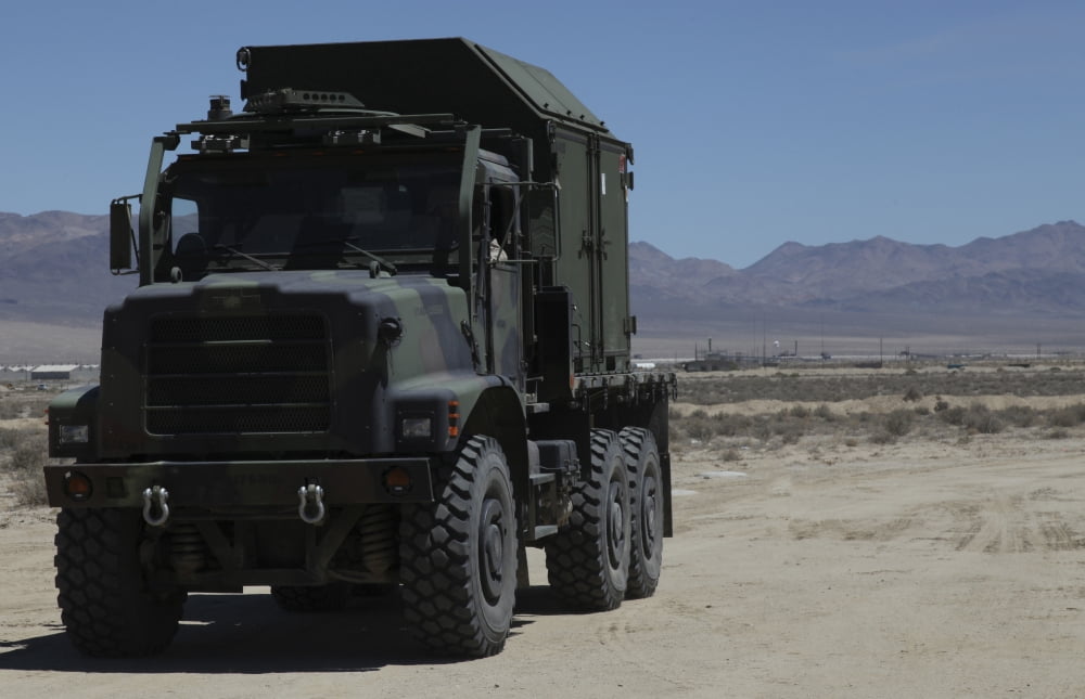 A Medium Tactical Vehicle Replacement Canvas Art - Stocktrek Images (35 x 22)