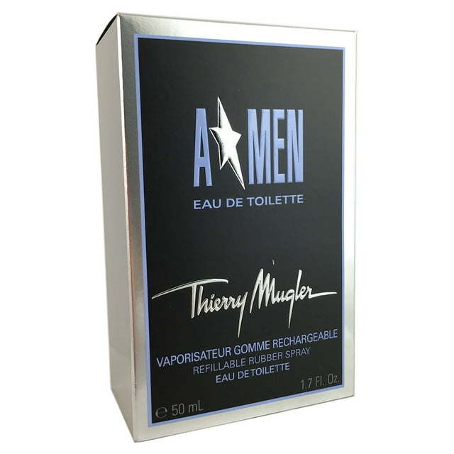 A Men Rubber Flask for Men By Thierry Mugler 1.7 oz EDT Refillable