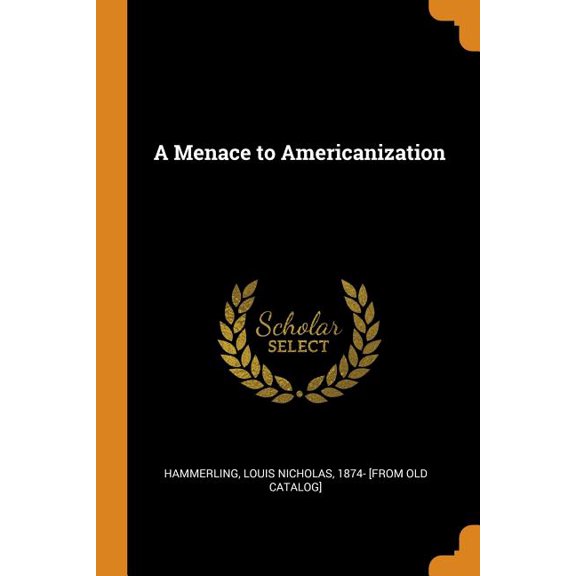A Menace to Americanization (Paperback)