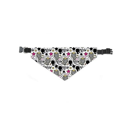 A Meow Cat Pattern Bandana -Image by Shutterstock, Small